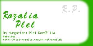 rozalia plel business card